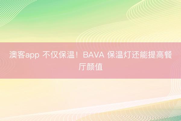 澳客app 不仅保温！BAVA 保温灯还能提高餐厅颜值