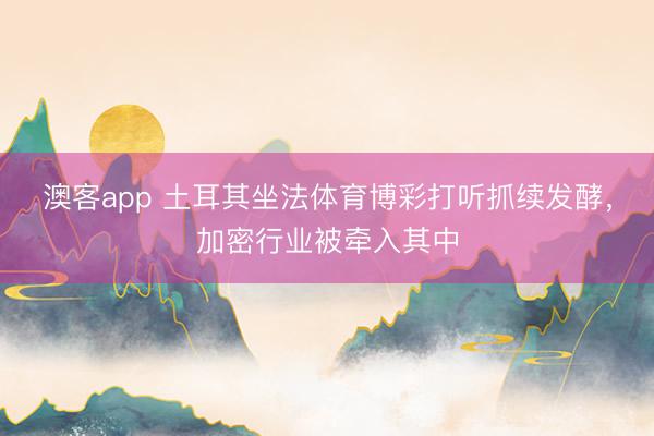 澳客app 土耳其坐法体育博彩打听抓续发酵,加密行业被牵入其中