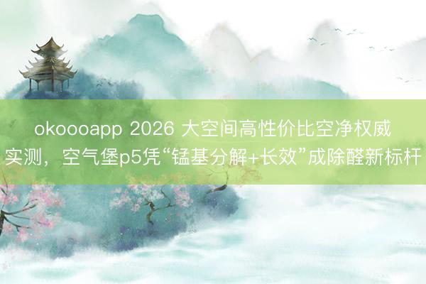 okoooapp 2026 大空间高性价比空净权威实测,空气堡p5凭“锰基分解+长效”成除醛新标杆