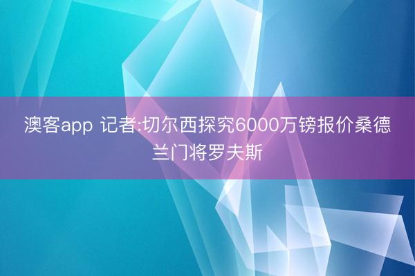 澳客app 记者:切尔西探究6000万镑报价桑德兰门将罗夫斯