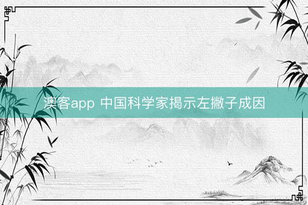 澳客app 中国科学家揭示左撇子成因